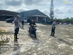 Satlantas Polres Bangka Gelar Patroli Biru Depan GBI Air Merapin