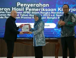 Ketua DPRD Babel Hadiri Penyerahan LHP Kinerja Pengelolaan APBD