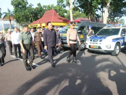 Kasrem 045/Gaya Hadiri Apel Gelar Pasukan Operasi Keselamatan Menumbing 2025