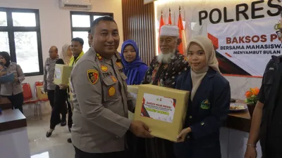 Baksos Presisi Polres Bangka Gandeng Mahasiswa dan Ormas