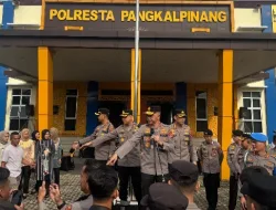 Kapolres Bangka dan Personel Ikuti Apel Gabungan Dipimpin Kapolda Babel