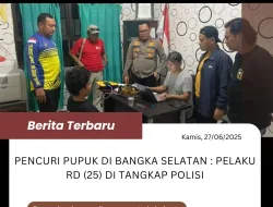 Pencuri Pupuk di Bangka Selatan : Pelaku RD (25) di Tangkap Polisi