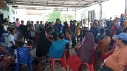 Kantor Desa Beriga Memanas, Masyakarat Tetap Tolak Tambang Laut Dan PLTN, Imbas Oknum Masyarakat Demo DPRD Mendukung