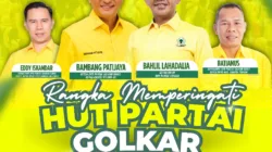 DPD Partai Golkar Babel Gelar Donor Darah, Pasar murah dan Bagi Paket Sembako Gratis di HUT Ke-61