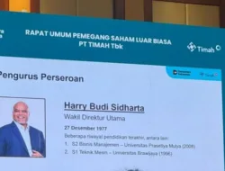 Harry Budi Sidharta Sah Jadi Wakil Direktur Utama PT Timah Tbk