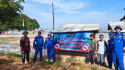 Gelombang Besar, Sat Polairud Polres Bangka Imbau Pengunjung Pantai Tak Berenang