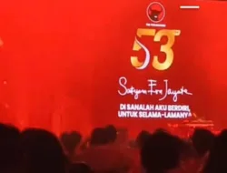 53 Tahun Jalan Pengabdian, PDI Perjuangan Terus Bersama Rakyat Dengan Gotong Royong