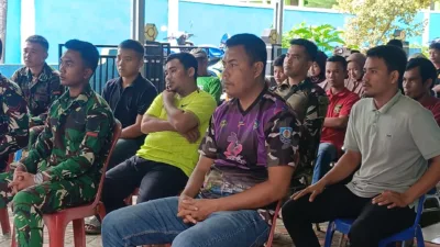 Ajak Warga Jaga Keamanan, Satgas TMMD 127 Kodim 0432/Basel Beri Penyuluhan Kamtibmas