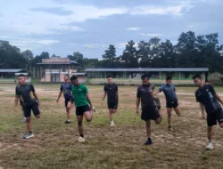 Satgas TMMD 127 Kodim 0432/Basel Jaga Stamina dan Kekompakan Lewat Olahraga Bersama