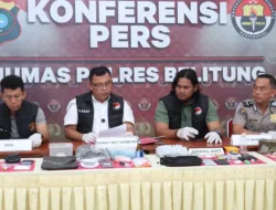 Polres Belitung Bongkar Jaringan Sabu Antar Pulau, Enam Tersangka Diamankan