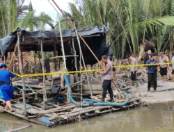 Polres Bangka Tertibkan Tambang Ilegal di DAS Jada Bahrain,