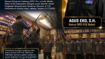 Agus Eko Ucapkan Selamat, Bojes Irawan Resmi Pimpin DPC PJS Kabupaten Bangka