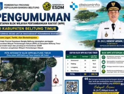 Pemprov Babel Umumkan Blok WPR di Belitung Timur  