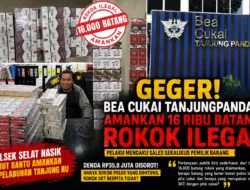 Bea Cukai Tanjungpandan Gagalkan Peredaran 16.000 Batang Rokok Ilegal di Pelabuhan Tanjung Ru  ‎