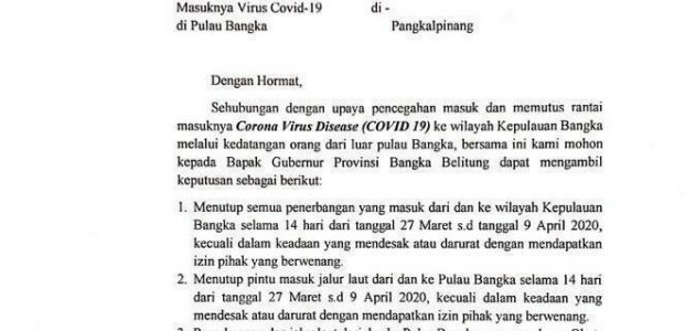 Dukungan Warganet Terkait Surat Walikota Pangkalpinang Dukungan Warganet Terkait Surat Walikota Pangkalpinang